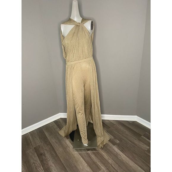 Halston Ira Twist-Neck Jumpsuit US 10 $795 - Picture 10 of 11